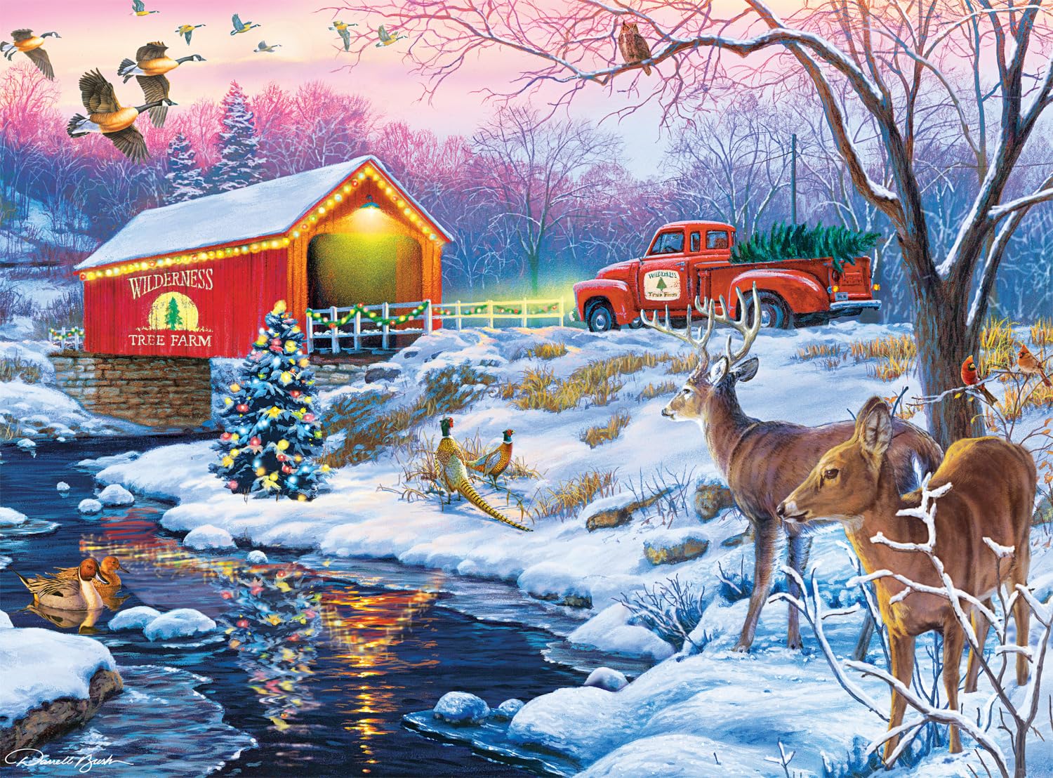 Foto 1 | Rompecabezas Buffalo Games Darrell Bush Christmas 1000 Piezas - Venta Internacional.