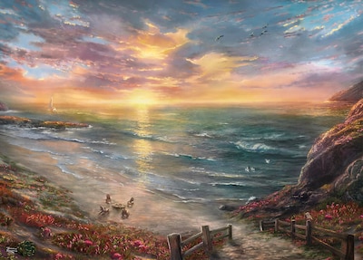 Foto 1 | Rompecabezas Ceaco Thomas Kinkade Beachside Gathering 1000 Piezas - Venta Internacional.