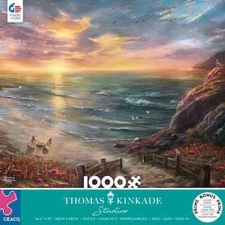 Foto 2 | Rompecabezas Ceaco Thomas Kinkade Beachside Gathering 1000 Piezas - Venta Internacional.