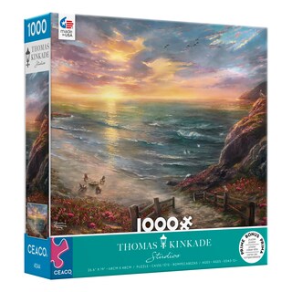 Foto 3 | Rompecabezas Ceaco Thomas Kinkade Beachside Gathering 1000 Piezas - Venta Internacional.