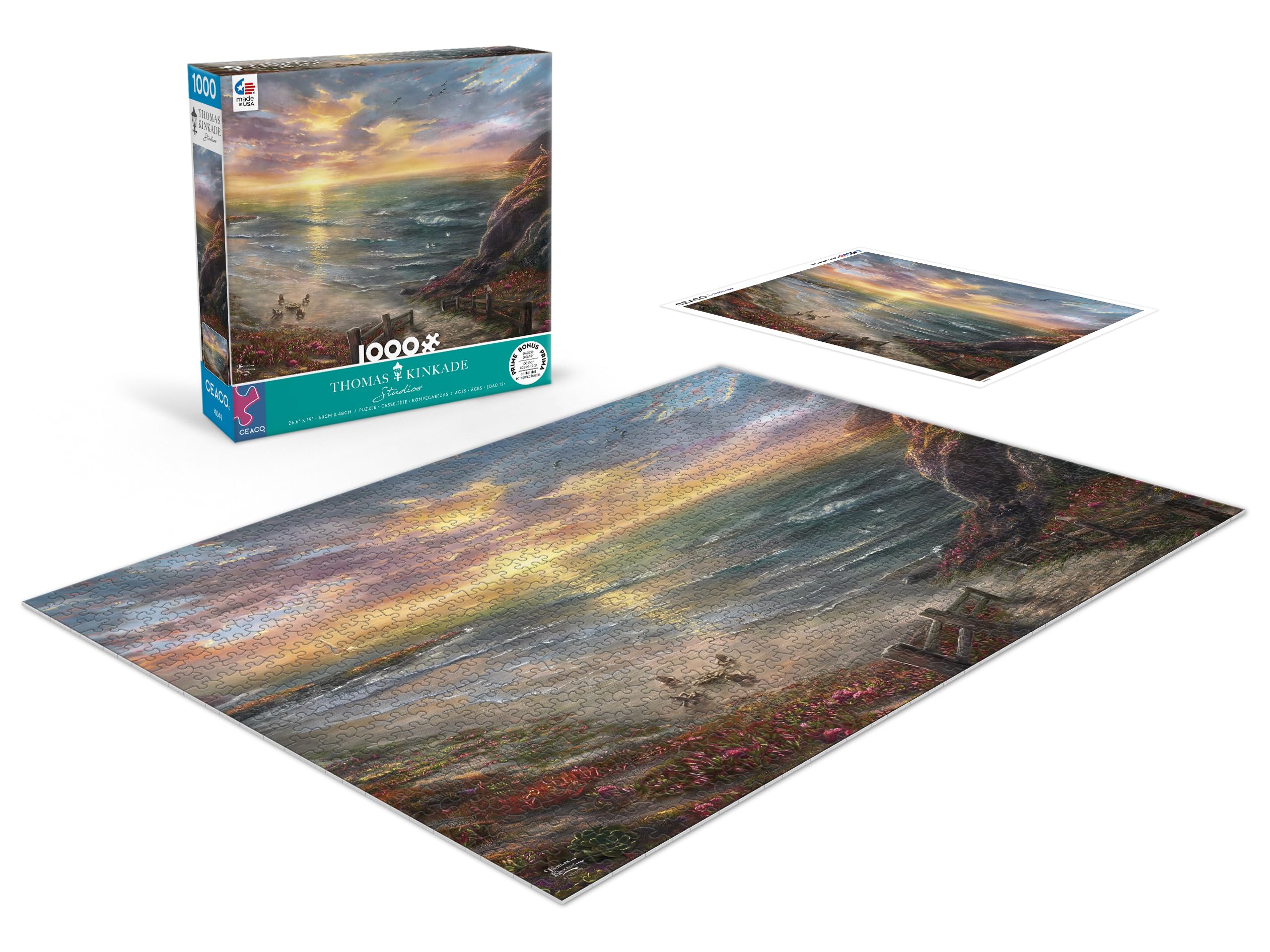 Foto 5 pulgar | Rompecabezas Ceaco Thomas Kinkade Beachside Gathering 1000 Piezas - Venta Internacional.