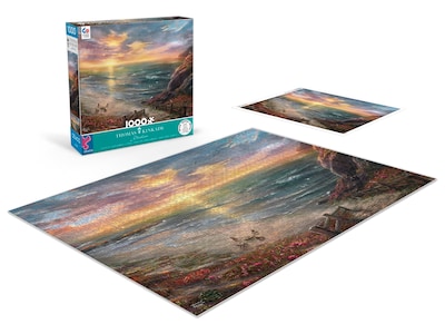 Foto 4 | Rompecabezas Ceaco Thomas Kinkade Beachside Gathering 1000 Piezas - Venta Internacional.