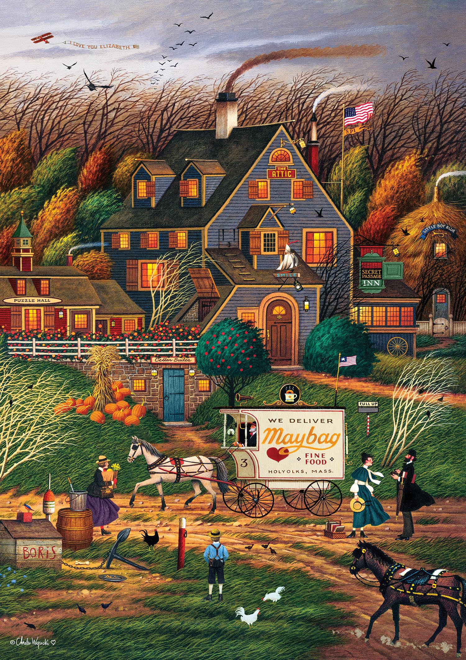 Rompecabezas Buffalo Games Charles Wysocki Secret Passage Inn - Venta Internacional.