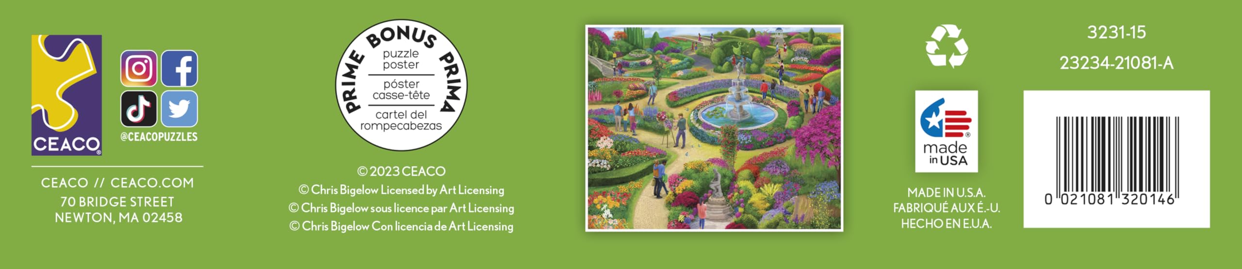 Foto 7 | Rompecabezas Ceaco Fantastic Garden 1000 Piezas - Venta Internacional.