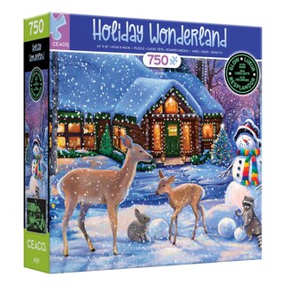 Foto 3 | Rompecabezas Ceaco Que Brilla En La Oscuridad, El País De Las Maravillas Navideñas, 750 Piezas - Venta Internacional.