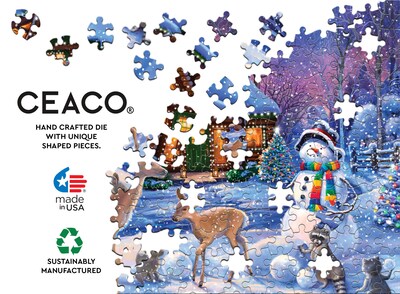 Foto 6 | Rompecabezas Ceaco Que Brilla En La Oscuridad, El País De Las Maravillas Navideñas, 750 Piezas - Venta Internacional.