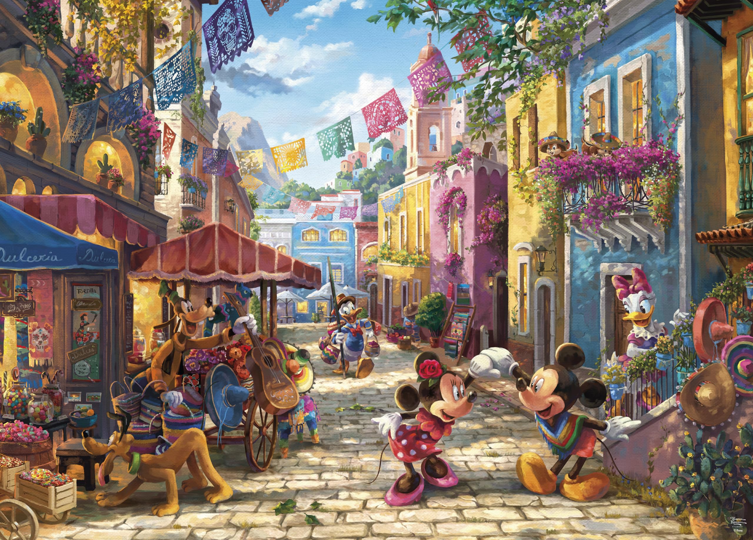 Rompecabezas Ceaco Thomas Kinkade Disney Mickey Minnie 1000 Piezas - Venta Internacional.