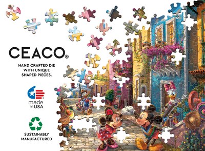 Foto 2 | Rompecabezas Ceaco Thomas Kinkade Disney Mickey Minnie 1000 Piezas - Venta Internacional.
