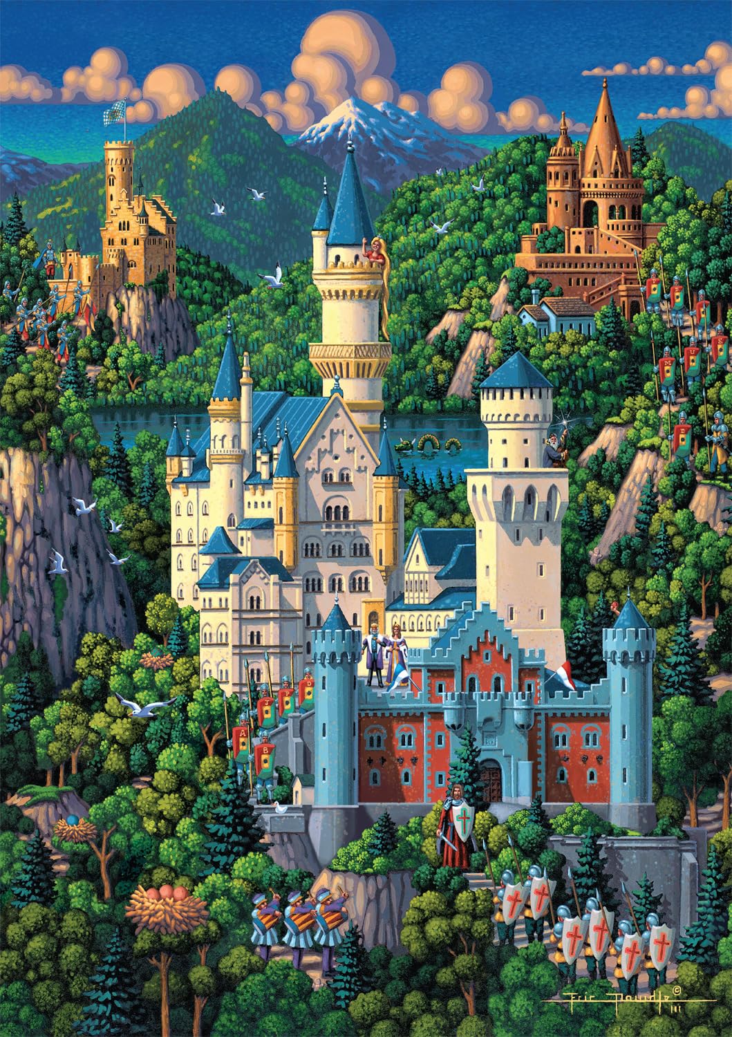 Foto 2 pulgar | Rompecabezas Buffalo Games Dowdle Neuschwanstein Castle 300 Piezas - Venta Internacional.