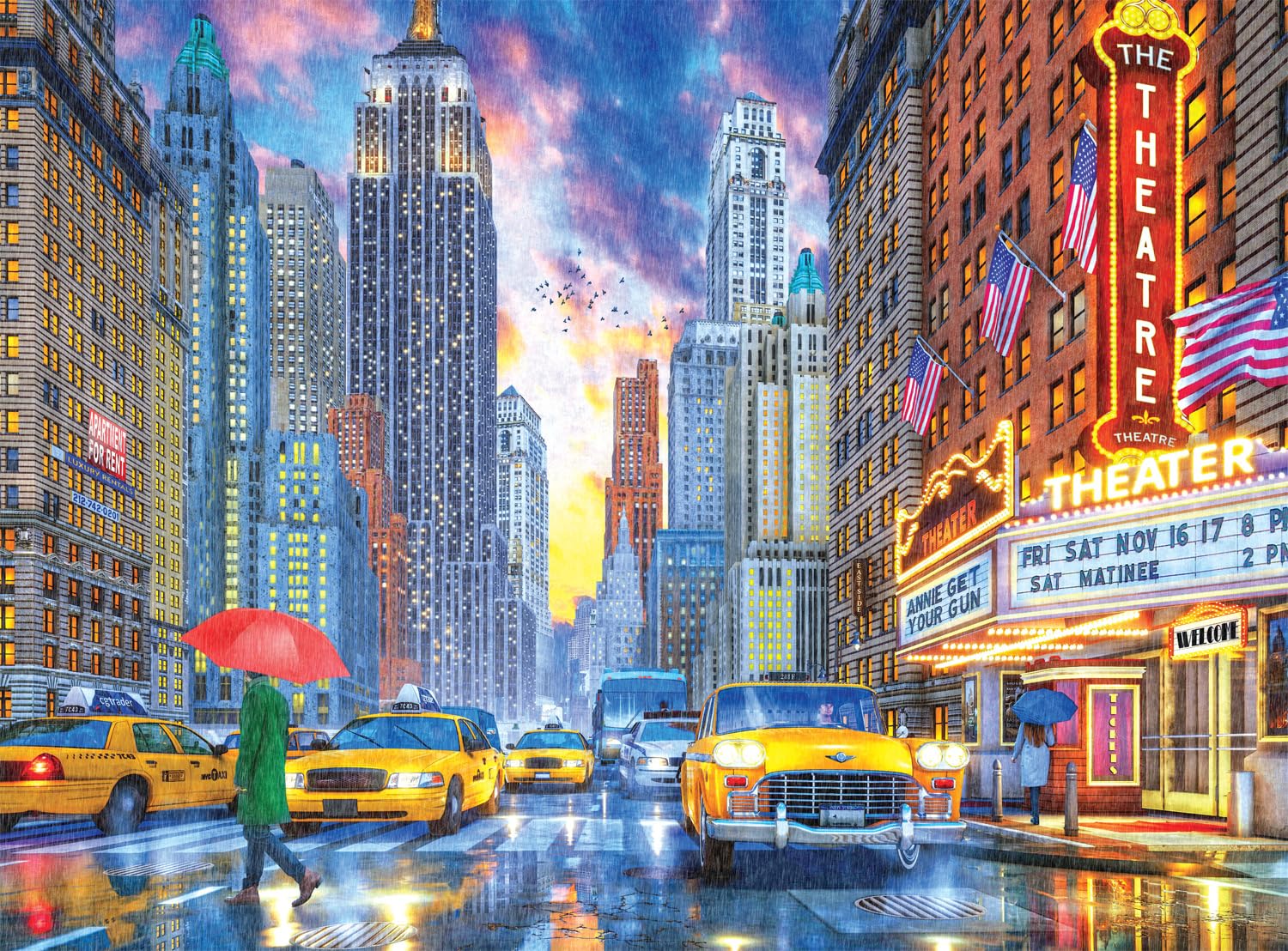 Rompecabezas Buffalo Games Dominic Davison Rainy Manhattan - Venta Internacional.