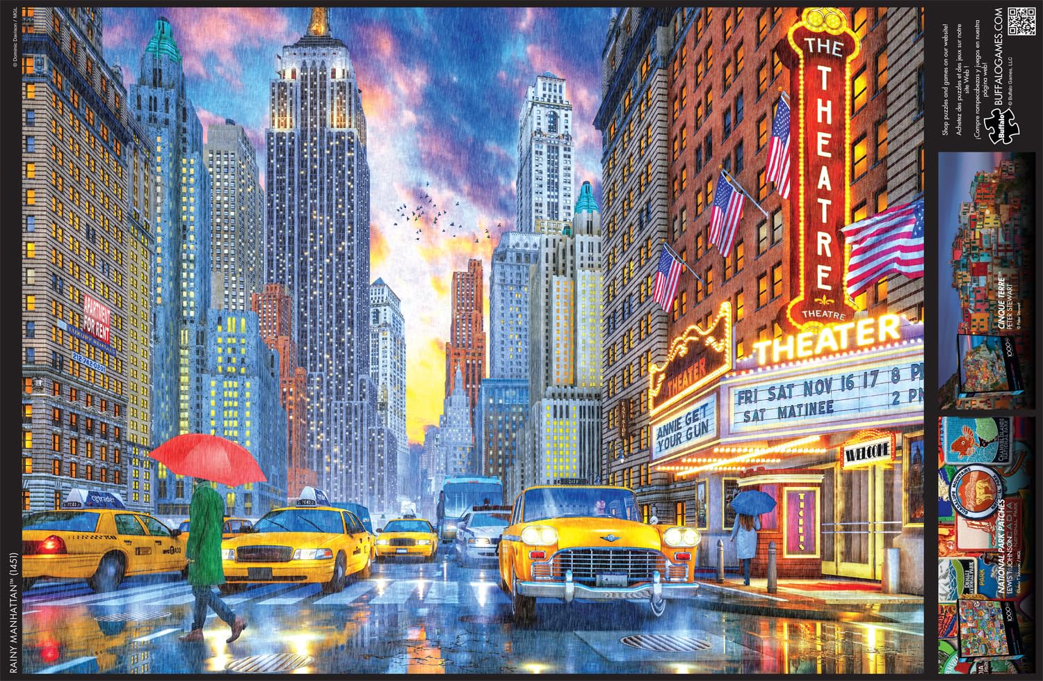 Foto 6 pulgar | Rompecabezas Buffalo Games Dominic Davison Rainy Manhattan - Venta Internacional.