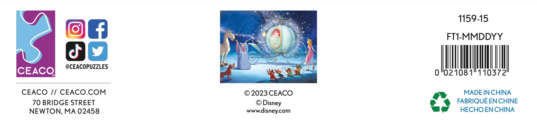 Foto 7 pulgar | Rompecabezas Ceaco Disney Princess Cinderella's Carriage - Venta Internacional.