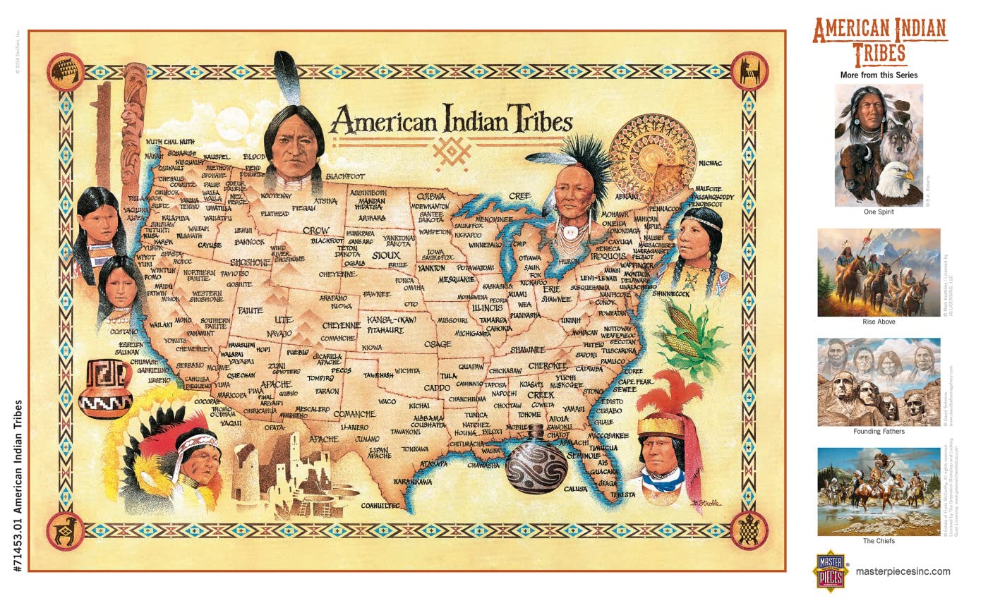 Foto 4 | Rompecabezas Masterpieces American Indian Tribes 550 Piezas - Venta Internacional.