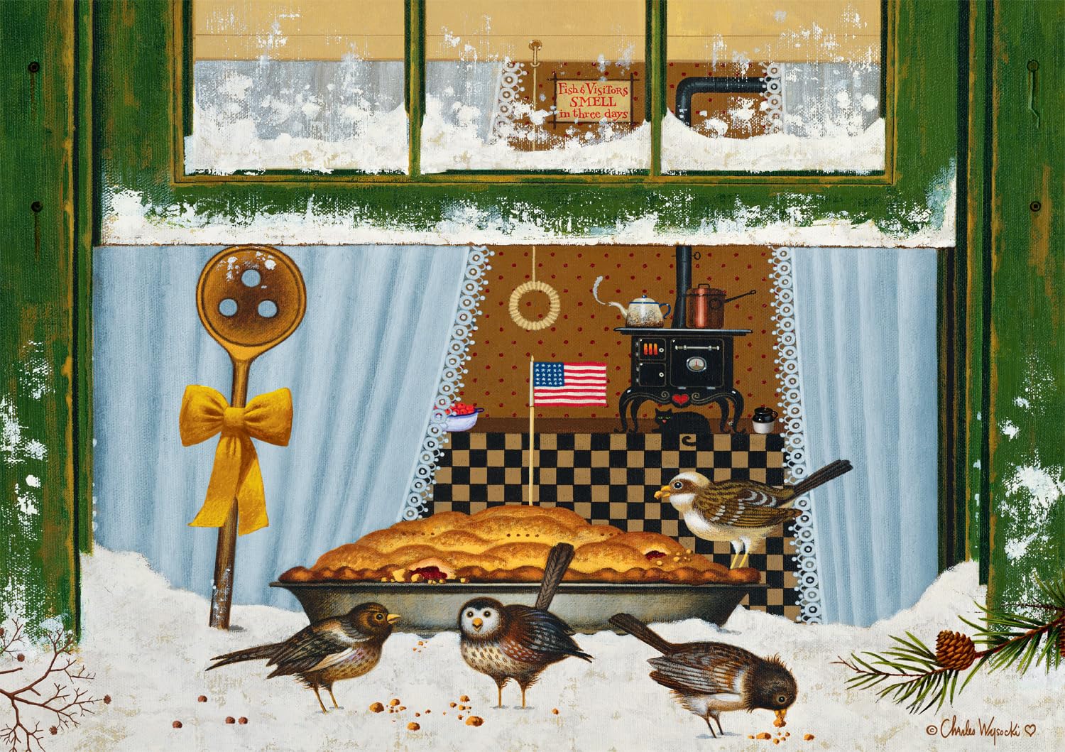 Rompecabezas Buffalo Games Charles Wysocki Bird Pie, 300 Piezas - Venta Internacional.