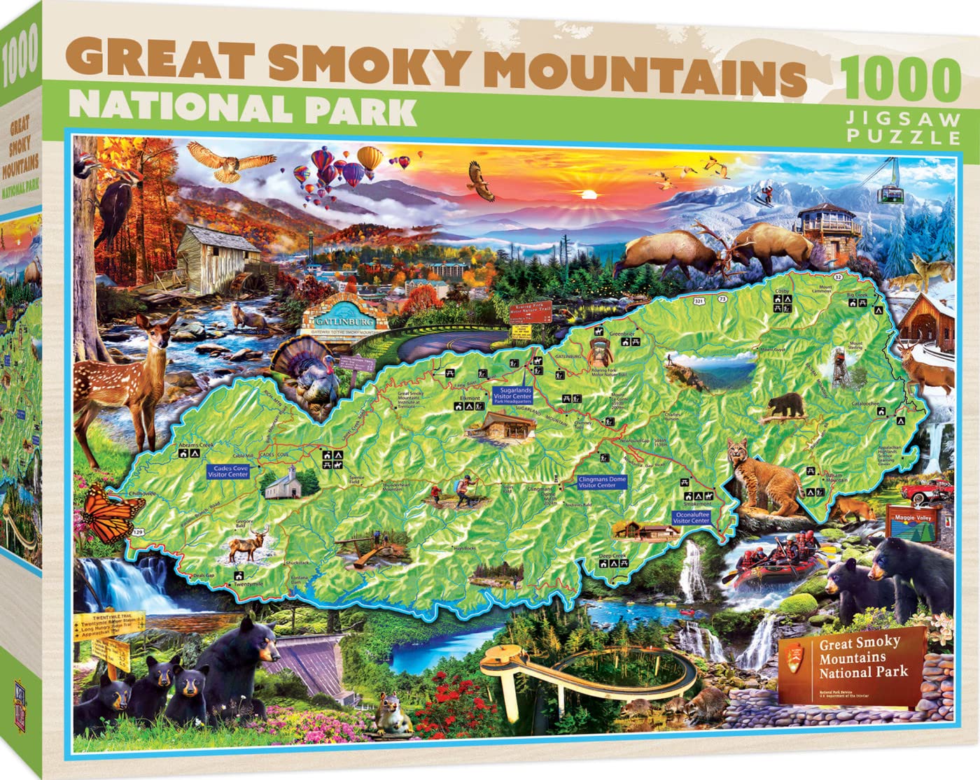 Foto 2 pulgar | Rompecabezas Masterpieces Great Smoky Mountains 1000 Piezas - Venta Internacional.