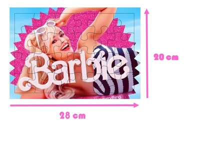 Foto 2 | Puzzle Barbie The Movie De Madera De 24 Piezas Para Niñas - Venta Internacional.