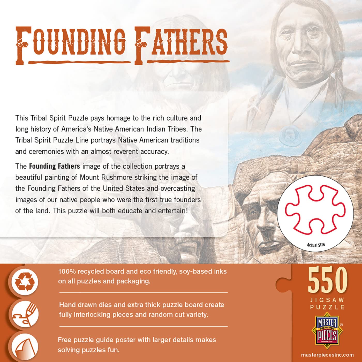 Foto 4 pulgar | Rompecabezas Masterpieces Founding Fathers 550 Piezas - Venta Internacional.