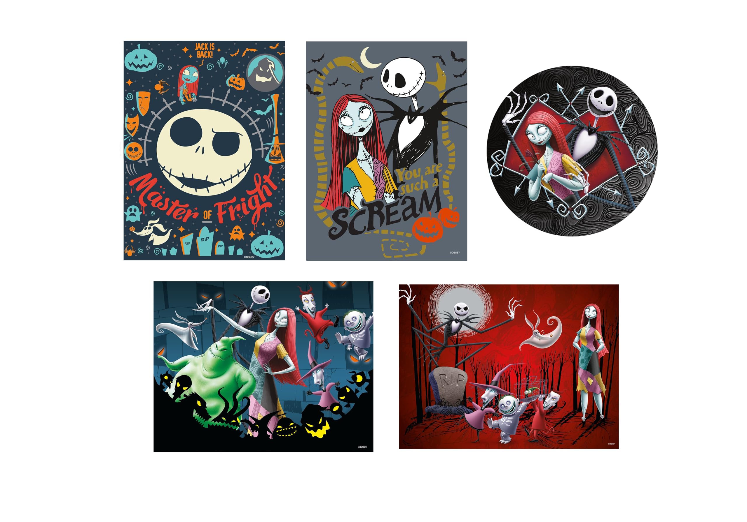 Rompecabezas Ceaco Disney Tim Burton Nightmare 5 En 1 - Venta Internacional.