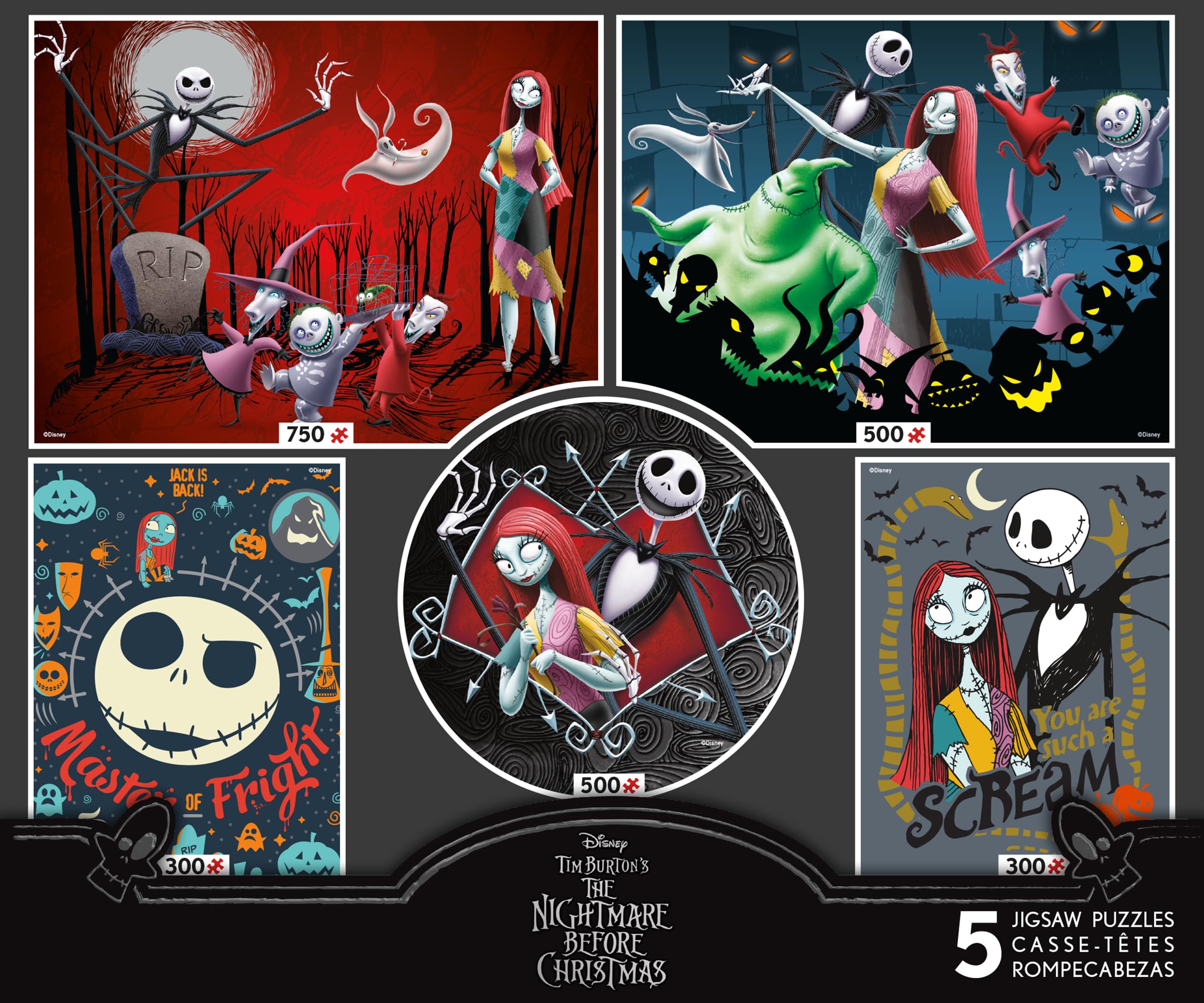 Foto 3 pulgar | Rompecabezas Ceaco Disney Tim Burton Nightmare 5 En 1 - Venta Internacional.