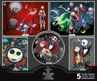 Foto 2 | Rompecabezas Ceaco Disney Tim Burton Nightmare 5 En 1 - Venta Internacional.