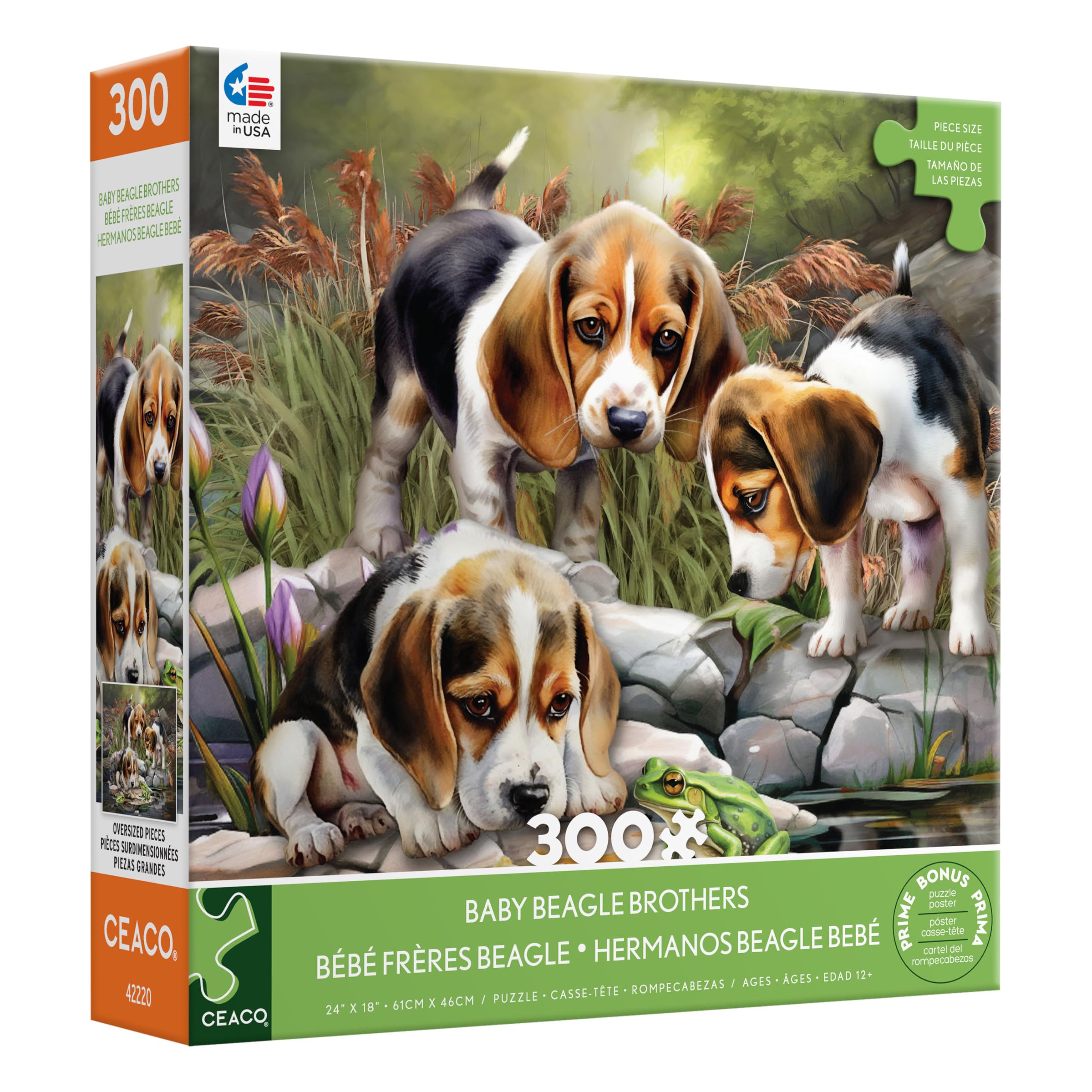 Foto 4 pulgar | Rompecabezas Ceaco Tom Wood Baby Beagle Brothers 300 Piezas - Venta Internacional.