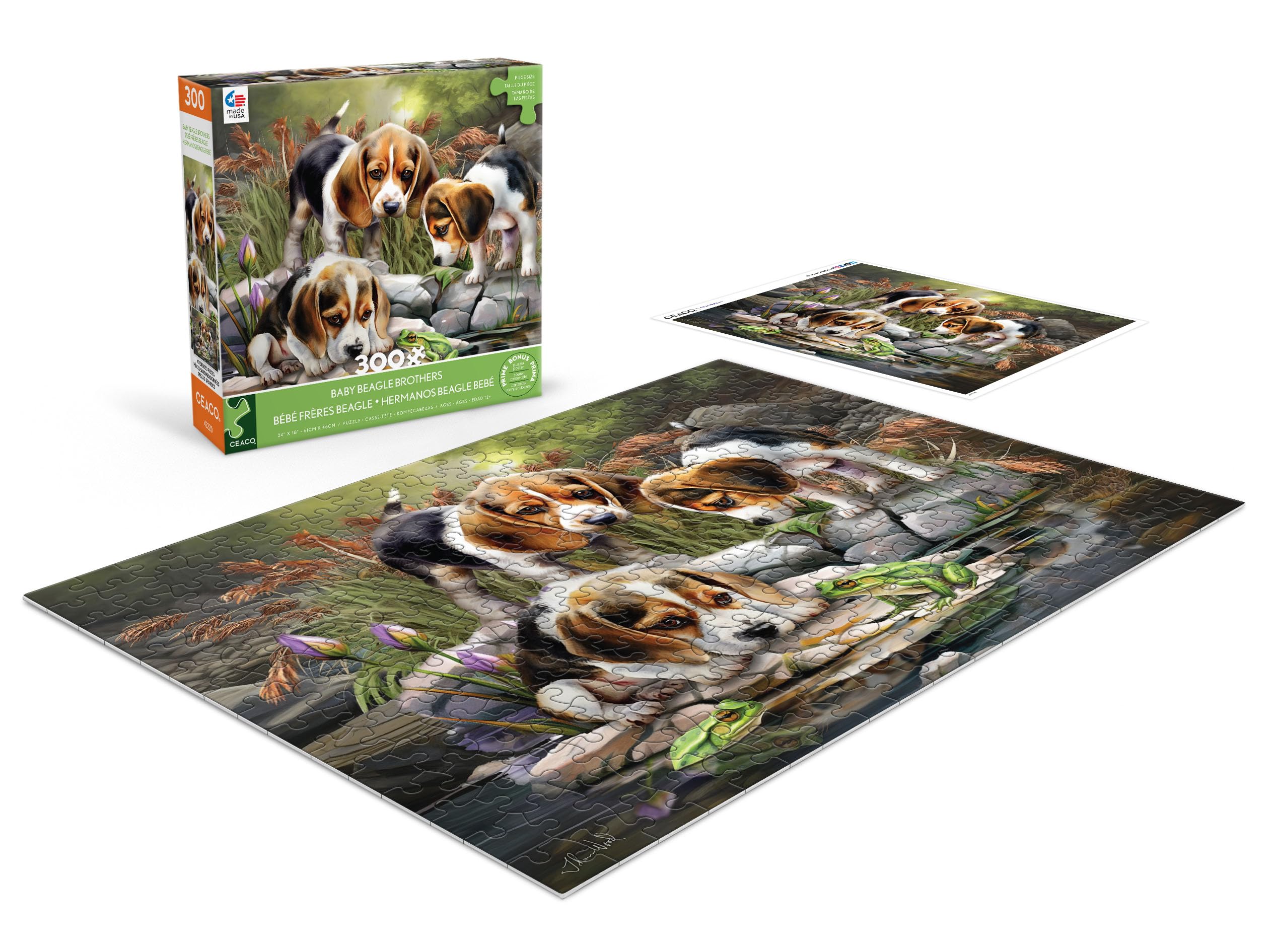 Foto 5 pulgar | Rompecabezas Ceaco Tom Wood Baby Beagle Brothers 300 Piezas - Venta Internacional.