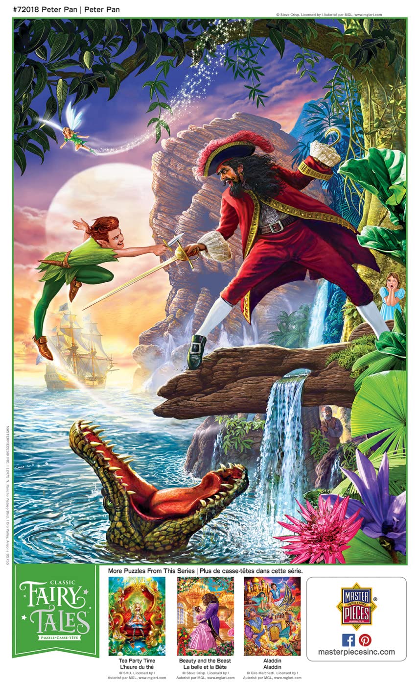 Foto 5 pulgar | Rompecabezas Masterpieces Peter Pan 1000 Piezas - Venta Internacional.