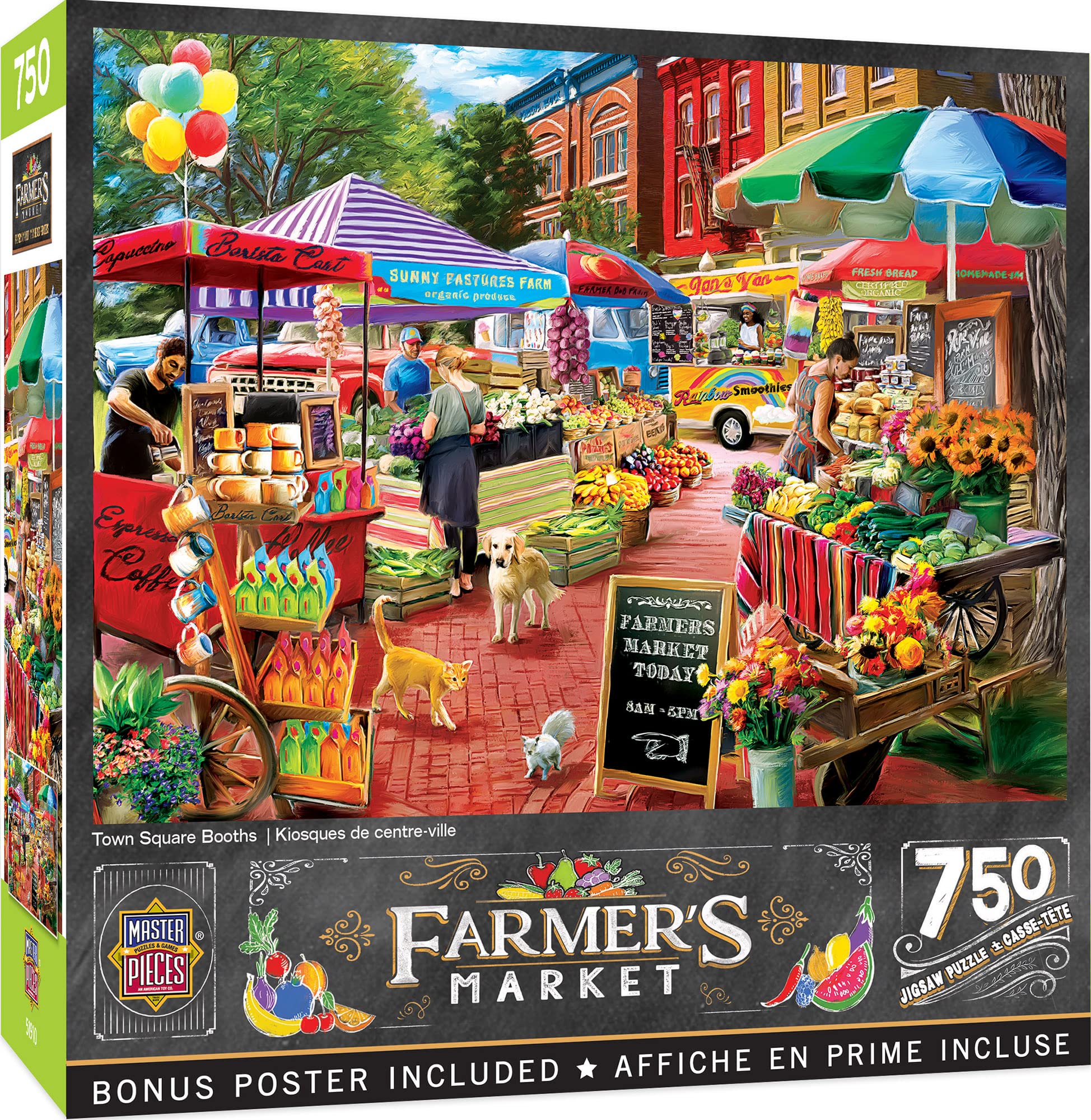 Foto 2 pulgar | Puzzle Masterpieces Town Square Booths 750 Piezas - Venta Internacional.