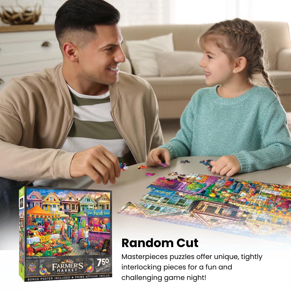Foto 5 pulgar | Puzzle Masterpieces Town Square Booths 750 Piezas - Venta Internacional.