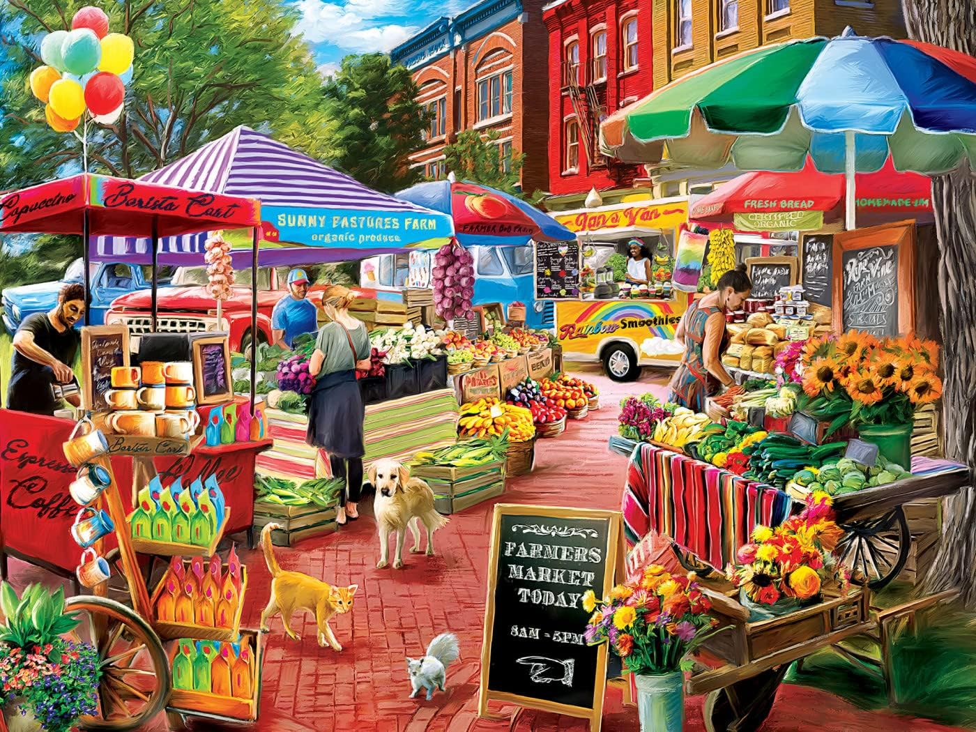 Foto 8 pulgar | Puzzle Masterpieces Town Square Booths 750 Piezas - Venta Internacional.