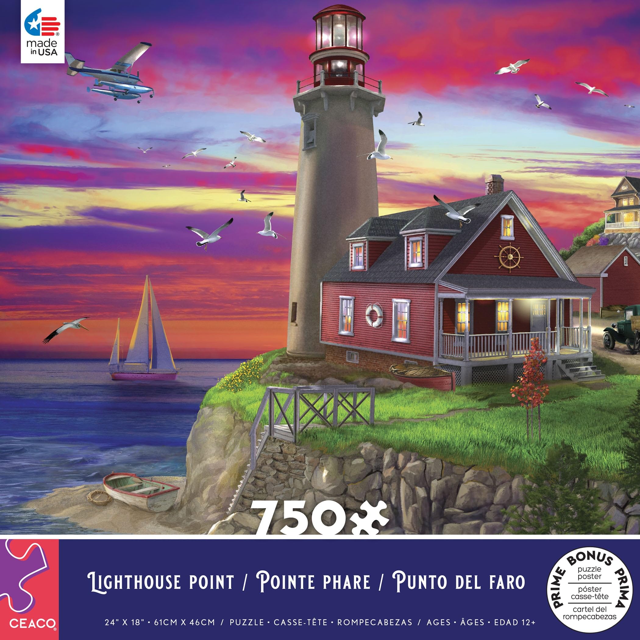 Foto 2 pulgar | Rompecabezas Ceaco Chris Bigelow Lighthouse Point 750 Piezas - Venta Internacional.