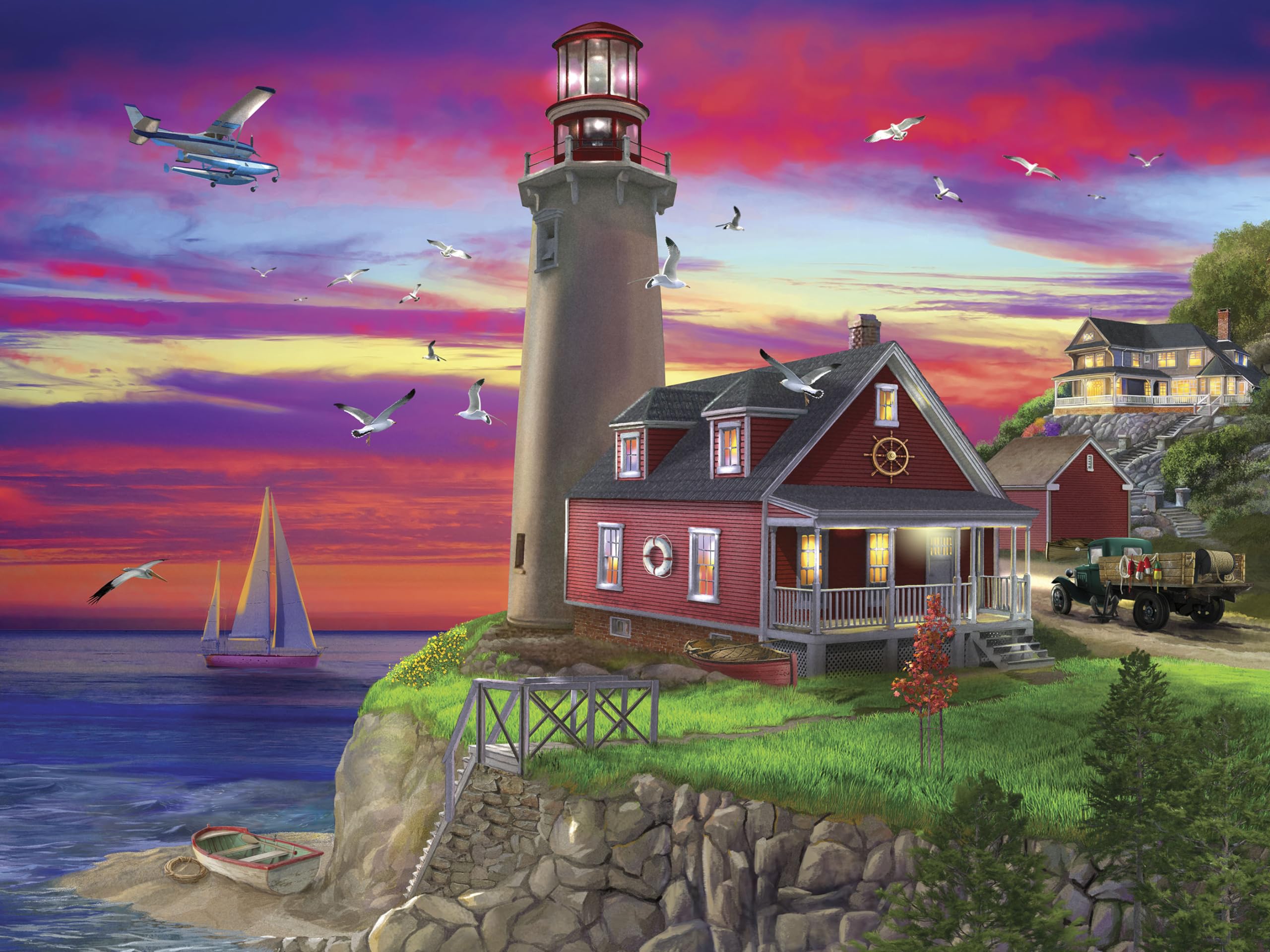 Foto 3 pulgar | Rompecabezas Ceaco Chris Bigelow Lighthouse Point 750 Piezas - Venta Internacional.
