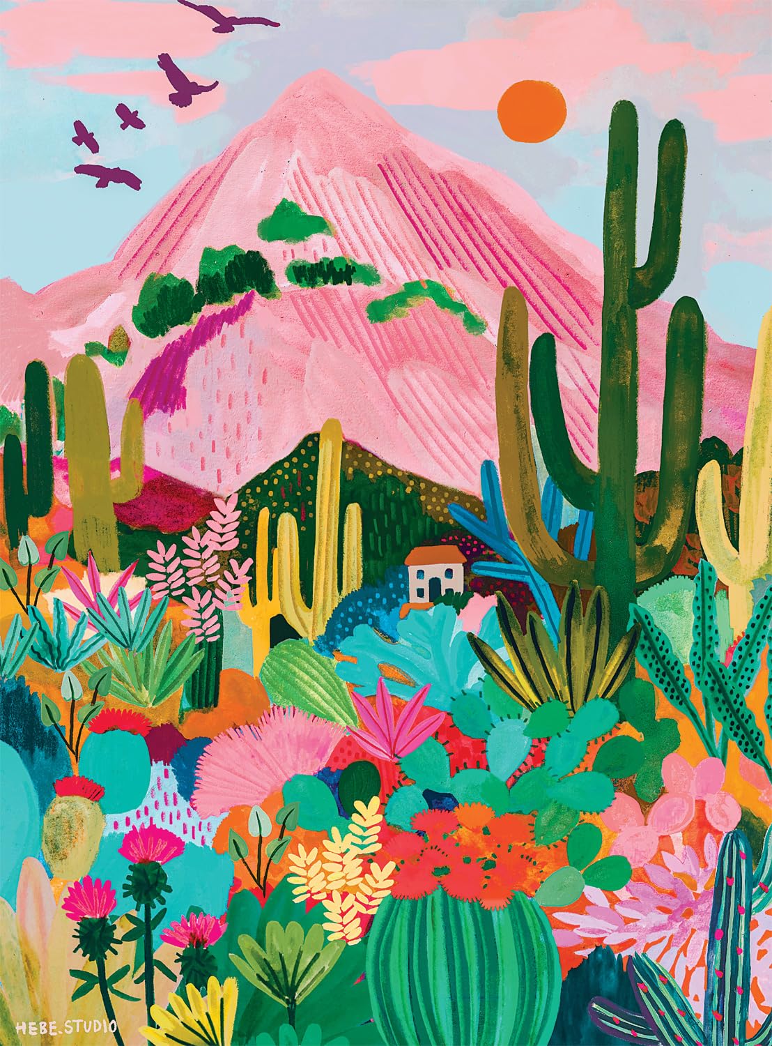 Rompecabezas Buffalo Games Hebe Studio Cactus Mountain Az 1000 Unidades - Venta Internacional.