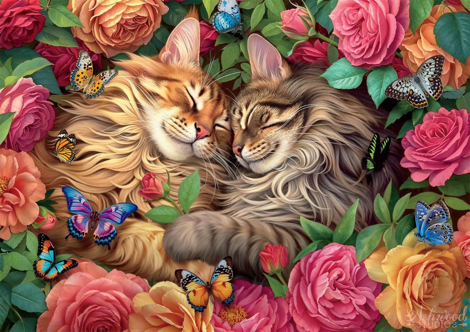 Rompecabezas Buffalo Games Brigid Ashwood Cats In Love, 500 Unidades - Venta Internacional.