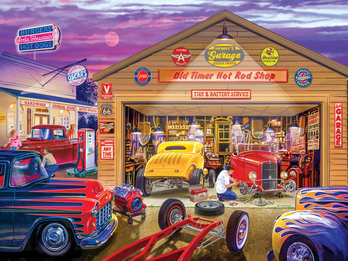 Foto 3 pulgar | Rompecabezas Masterpieces Old Timer's Hot Rods 750 Piezas - Venta Internacional.