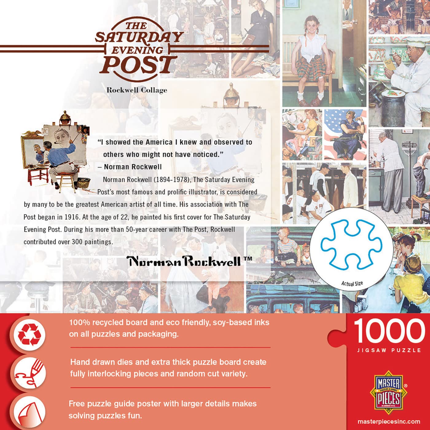 Foto 4 pulgar | Rompecabezas Masterpieces Rockwell Collage 1000 Piezas - Venta Internacional.