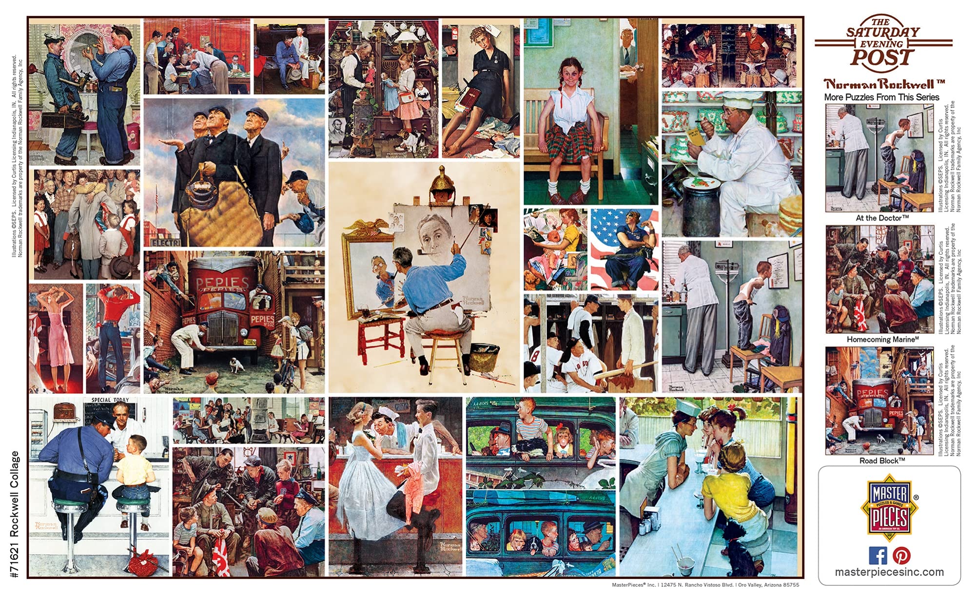 Foto 5 pulgar | Rompecabezas Masterpieces Rockwell Collage 1000 Piezas - Venta Internacional.