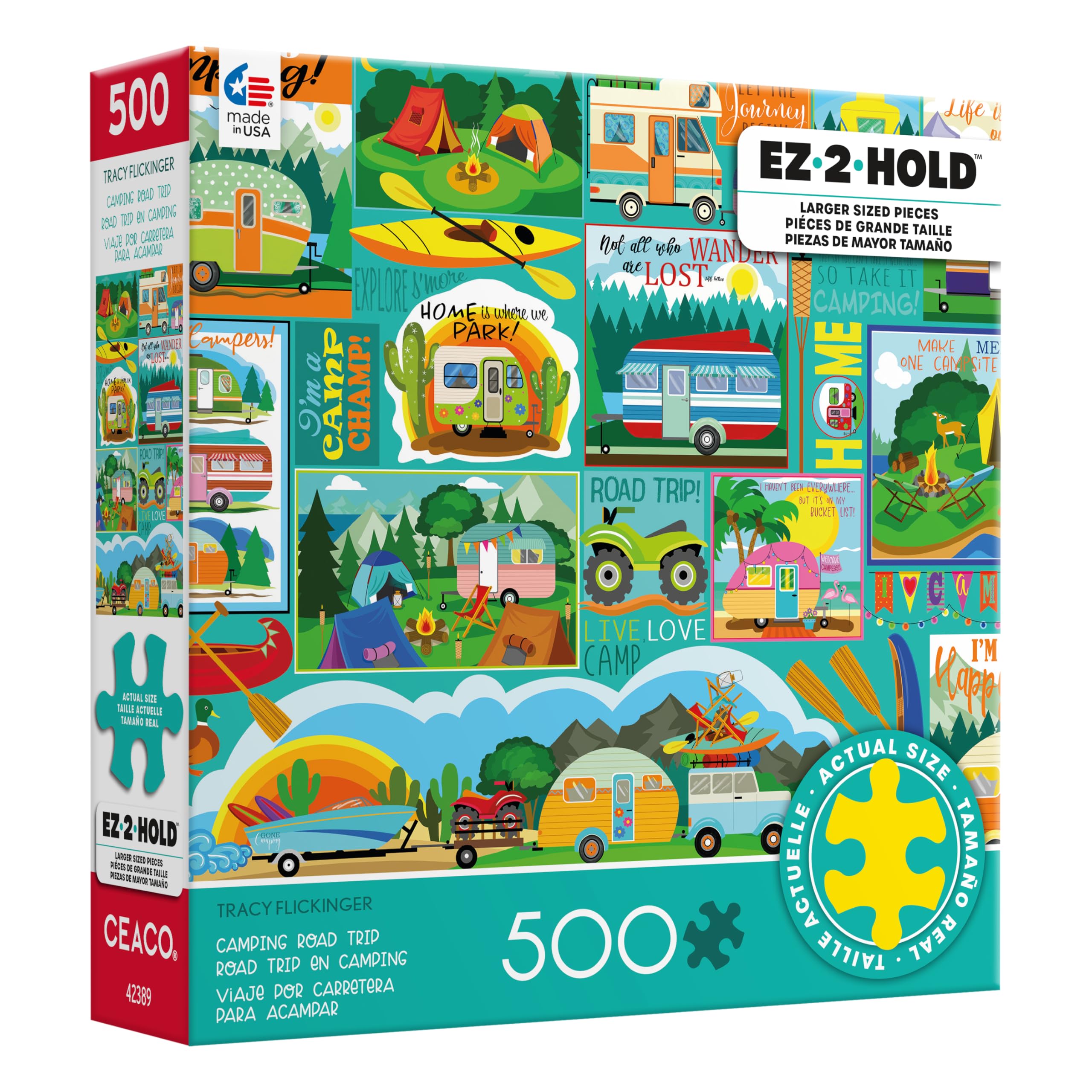 Foto 4 pulgar | Rompecabezas Ceaco Tracy Flickinger Camping Road Trip, 500 Unidades - Venta Internacional.