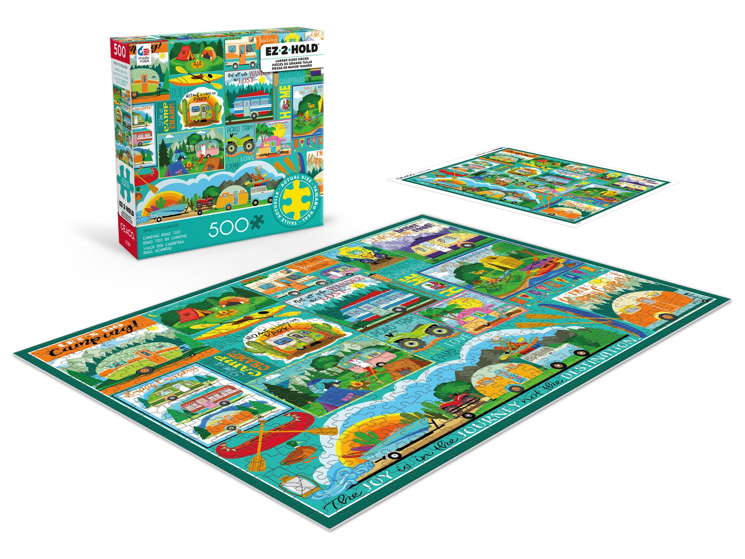 Foto 5 pulgar | Rompecabezas Ceaco Tracy Flickinger Camping Road Trip, 500 Unidades - Venta Internacional.