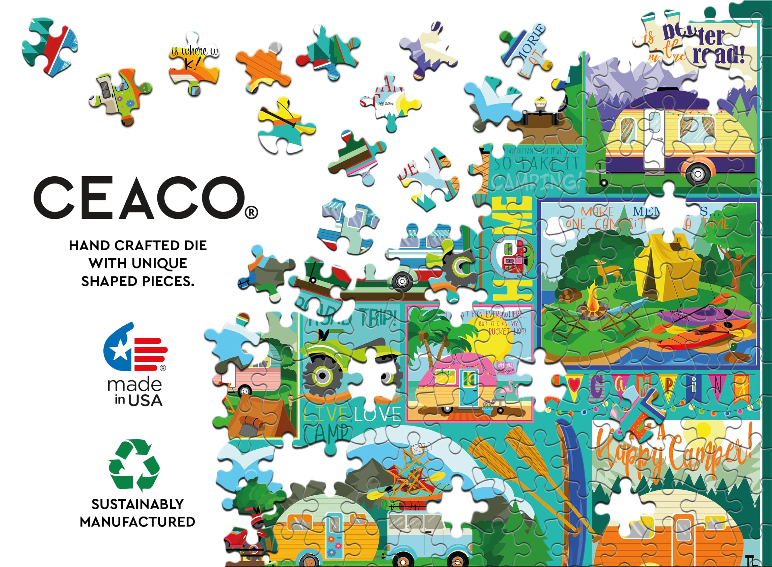 Foto 7 pulgar | Rompecabezas Ceaco Tracy Flickinger Camping Road Trip, 500 Unidades - Venta Internacional.