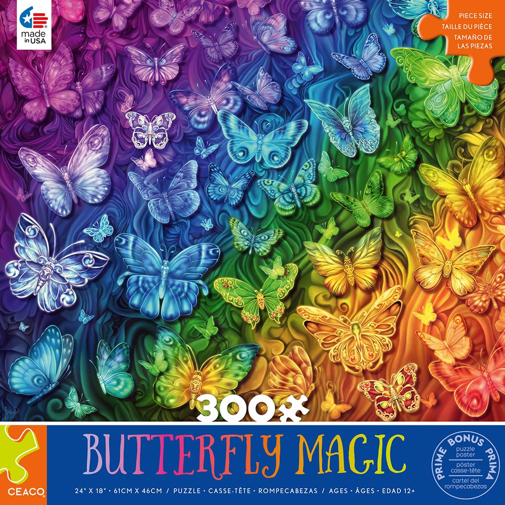 Foto 3 pulgar | Rompecabezas Ceaco Butterfly Magic De 300 Piezas - Venta Internacional.