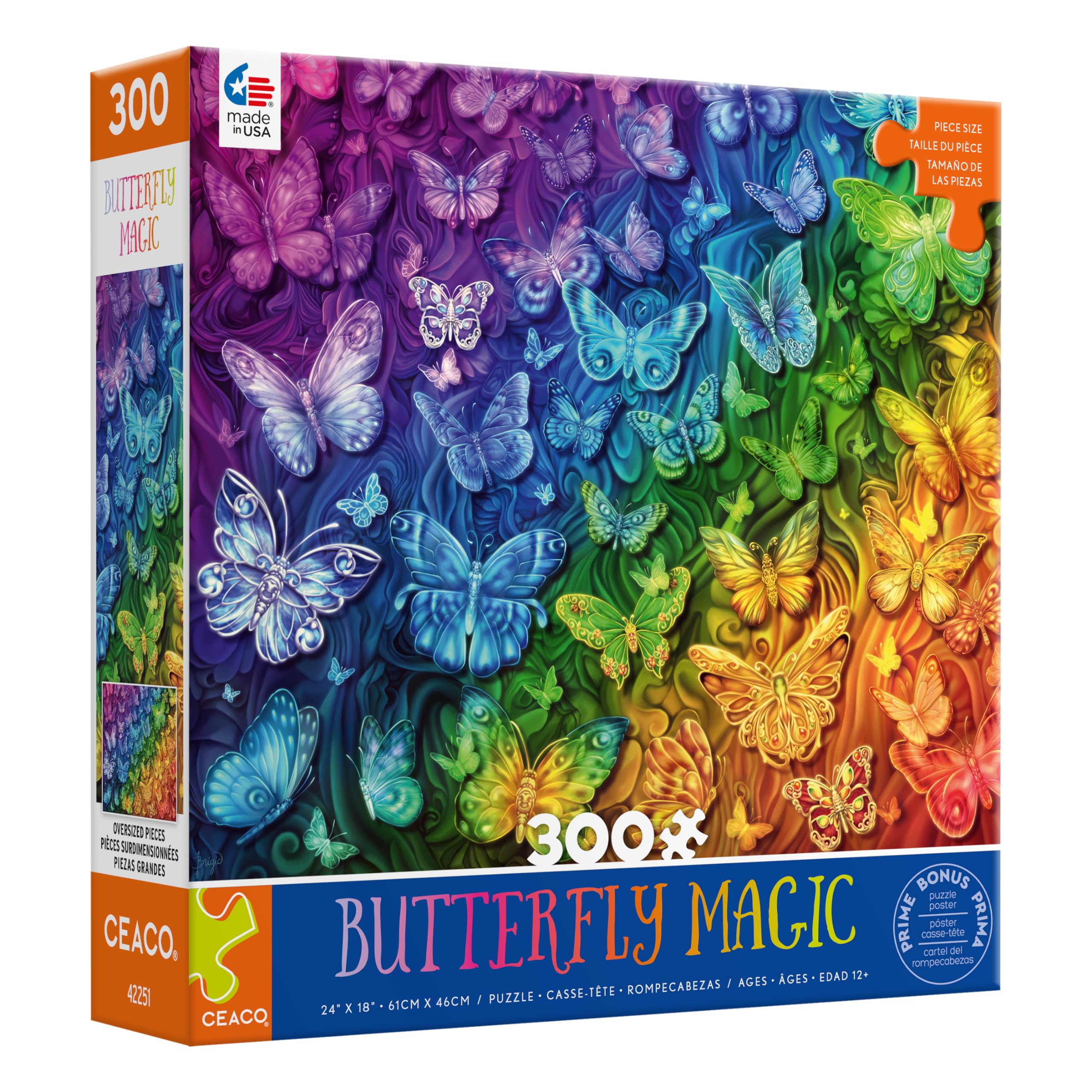 Foto 4 pulgar | Rompecabezas Ceaco Butterfly Magic De 300 Piezas - Venta Internacional.
