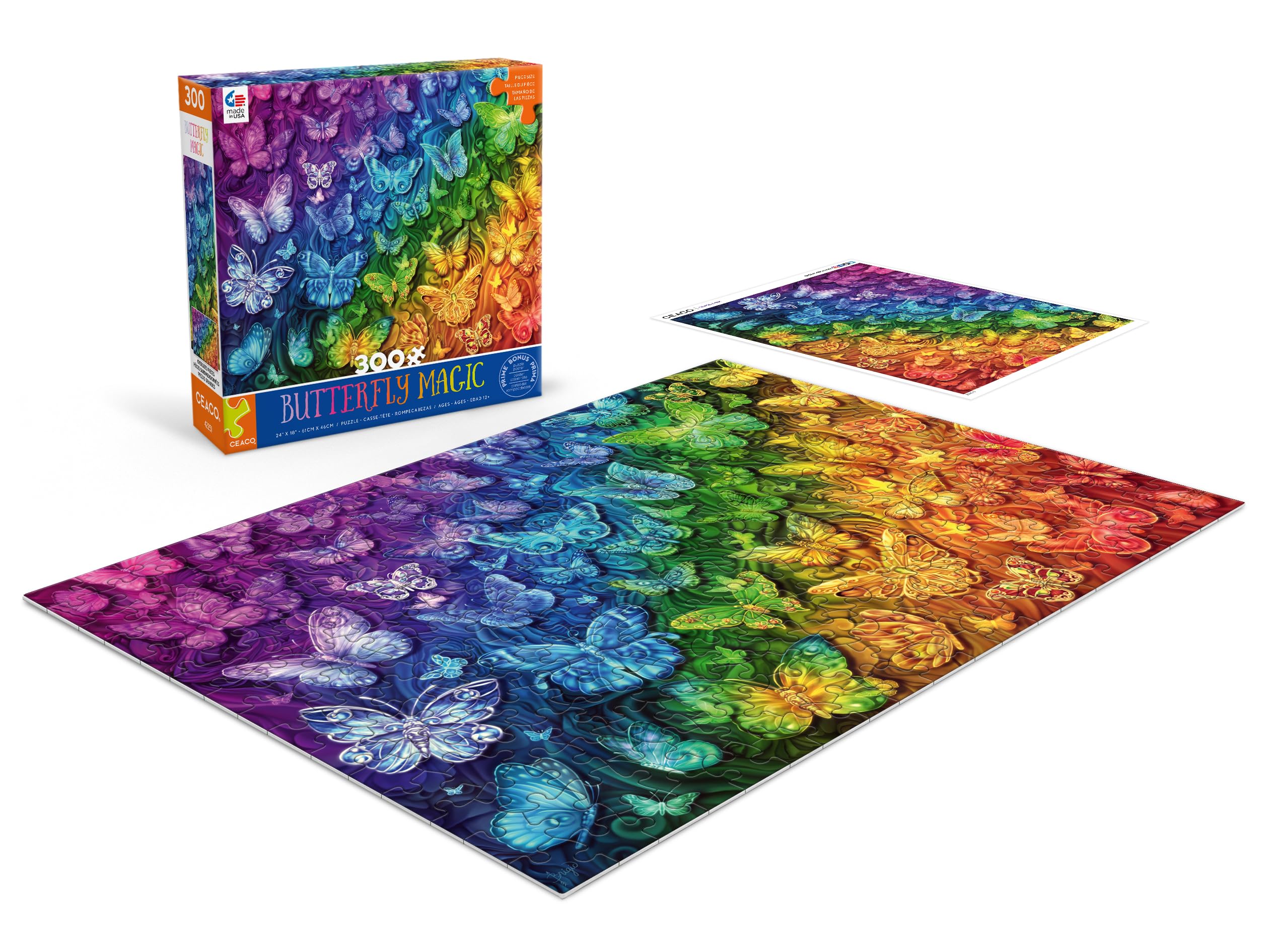 Foto 4 | Rompecabezas Ceaco Butterfly Magic De 300 Piezas - Venta Internacional.