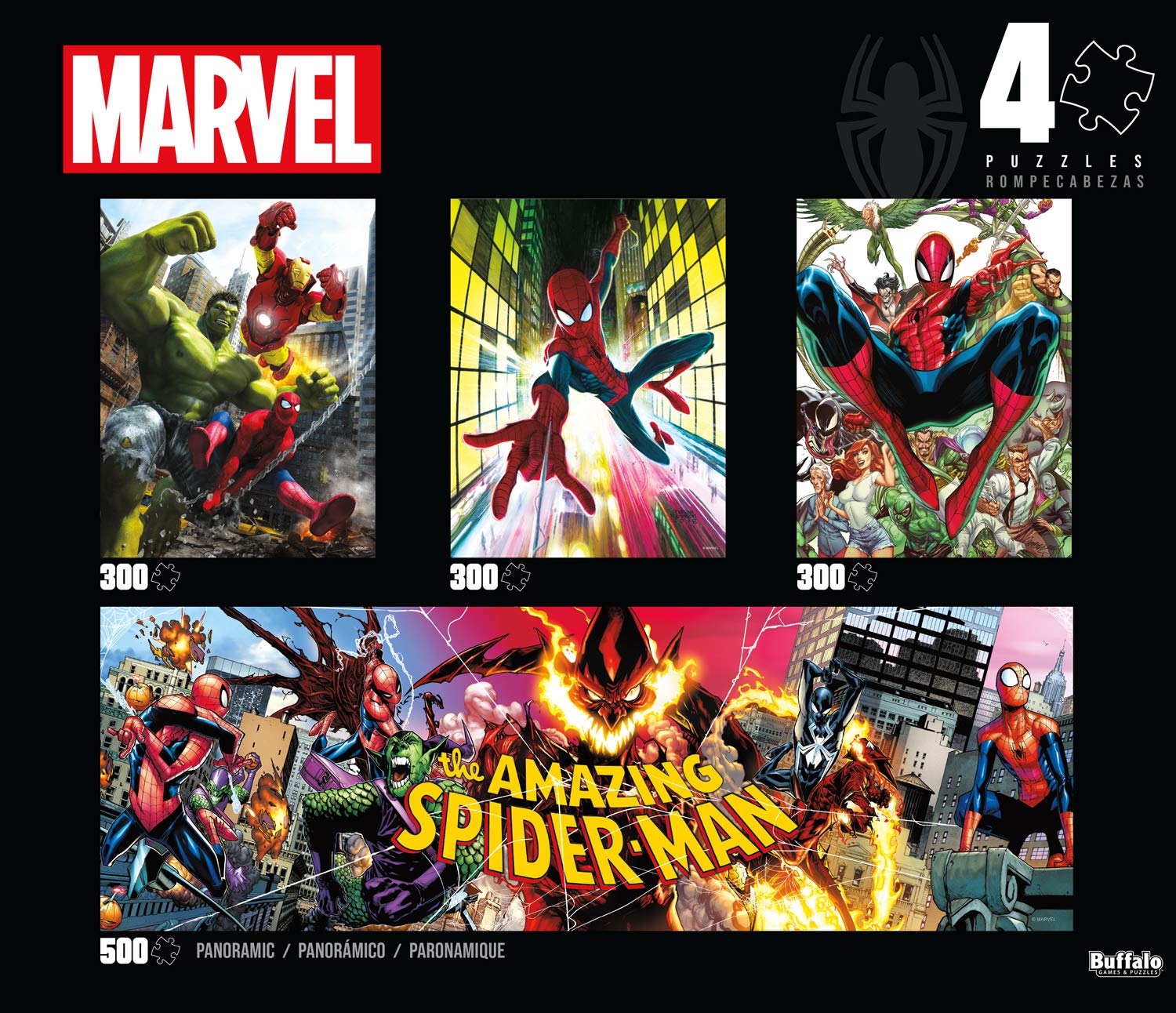 Rompecabezas Buffalo Games Marvel 4 En 1 Para Adultos - Venta Internacional.