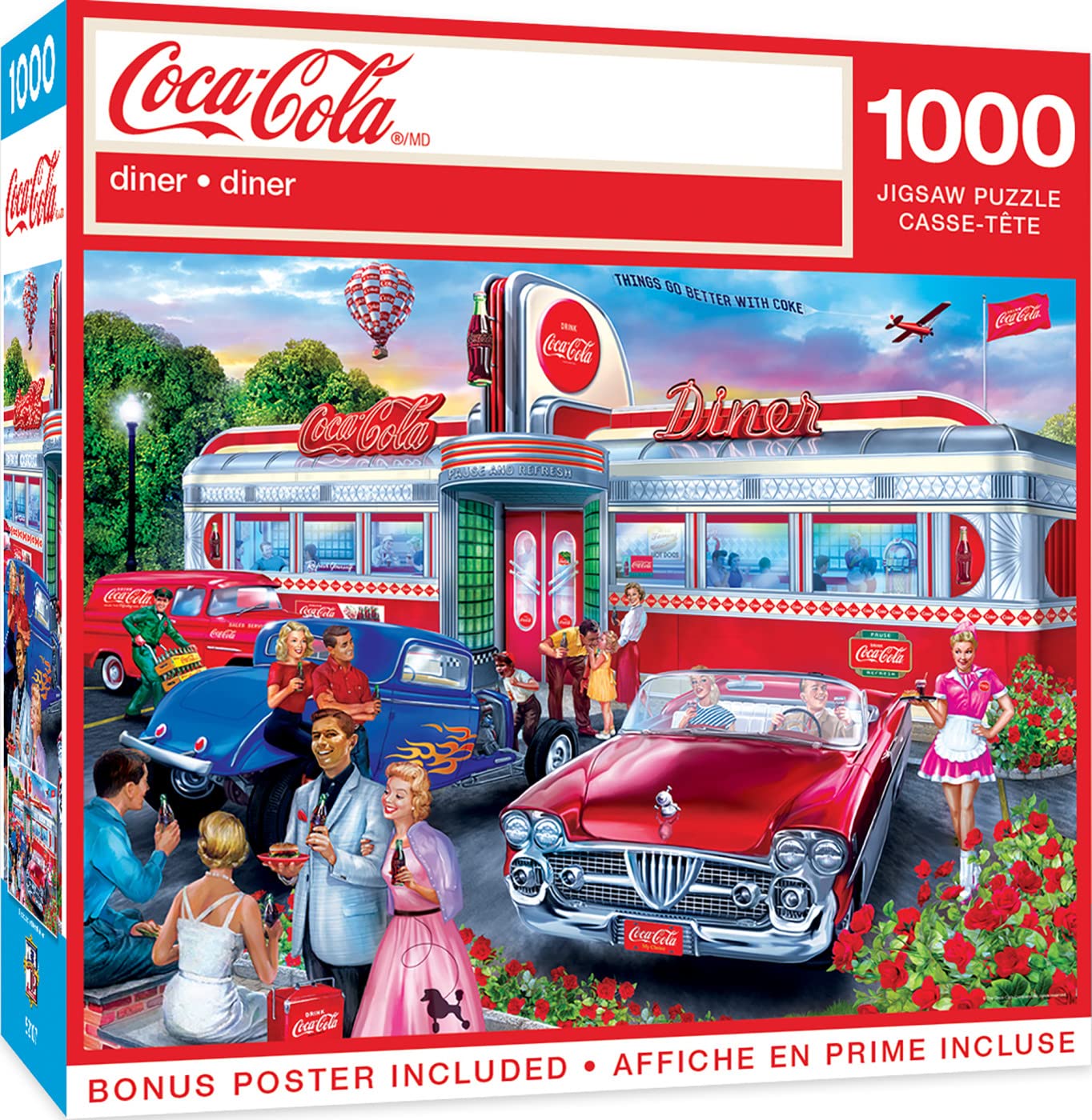Rompecabezas Masterpieces Coca-cola Diner 1000 Piezas - Venta Internacional.