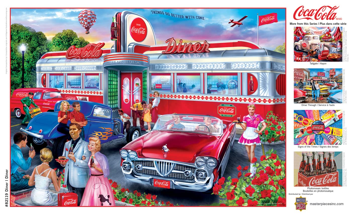 Foto 5 pulgar | Rompecabezas Masterpieces Coca-cola Diner 1000 Piezas - Venta Internacional.