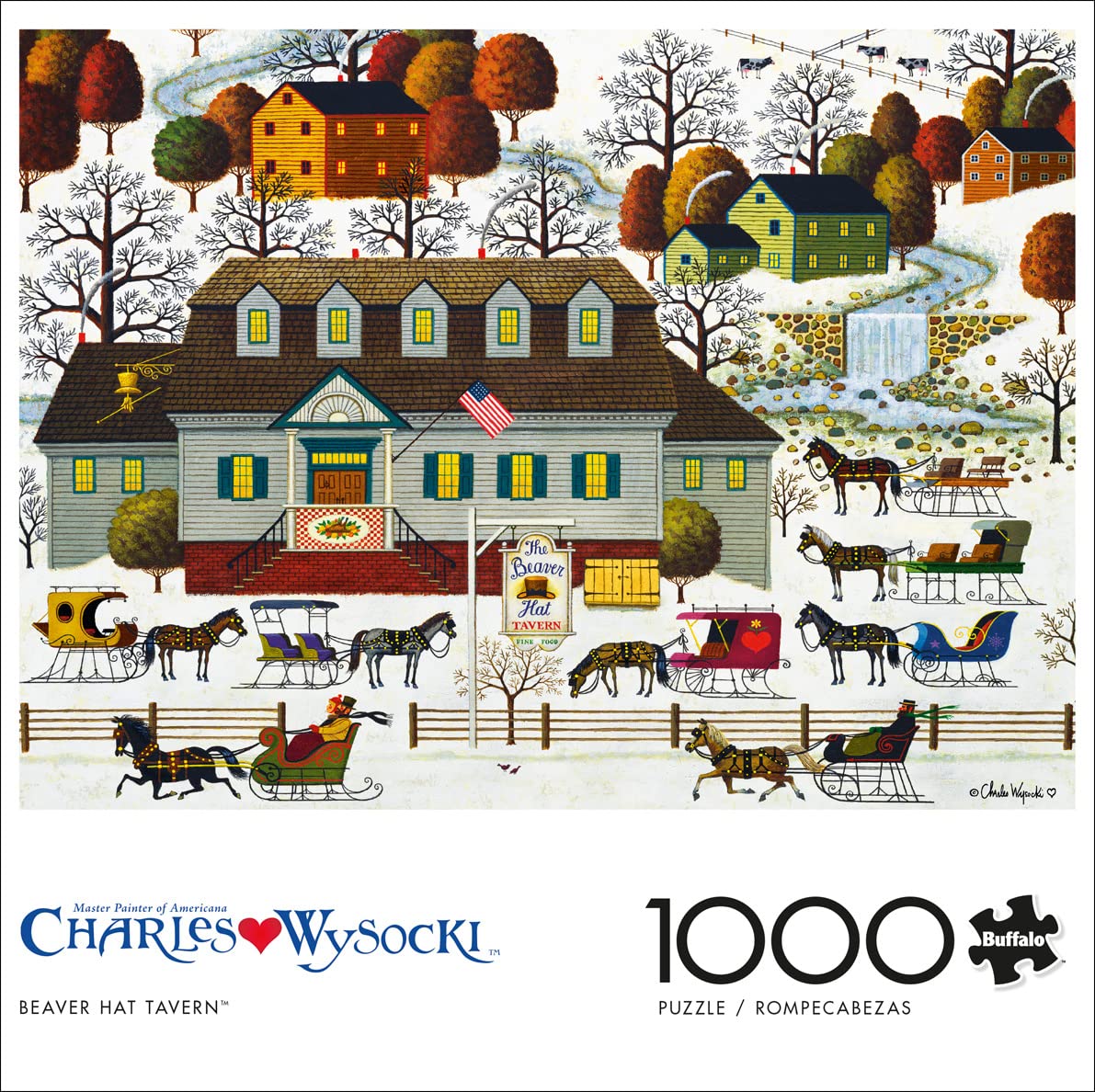 Foto 2 | Rompecabezas Buffalo Games Charles Wysocki Beaver Hat Tavern - Venta Internacional.