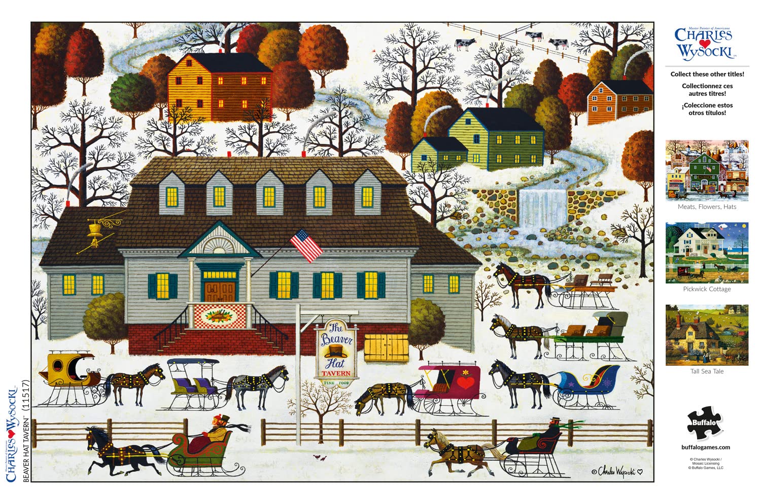 Foto 6 pulgar | Rompecabezas Buffalo Games Charles Wysocki Beaver Hat Tavern - Venta Internacional.