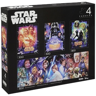 Foto 2 | Rompecabezas Buffalo Games Star Wars 4 En 1 Para Adultos - Venta Internacional.