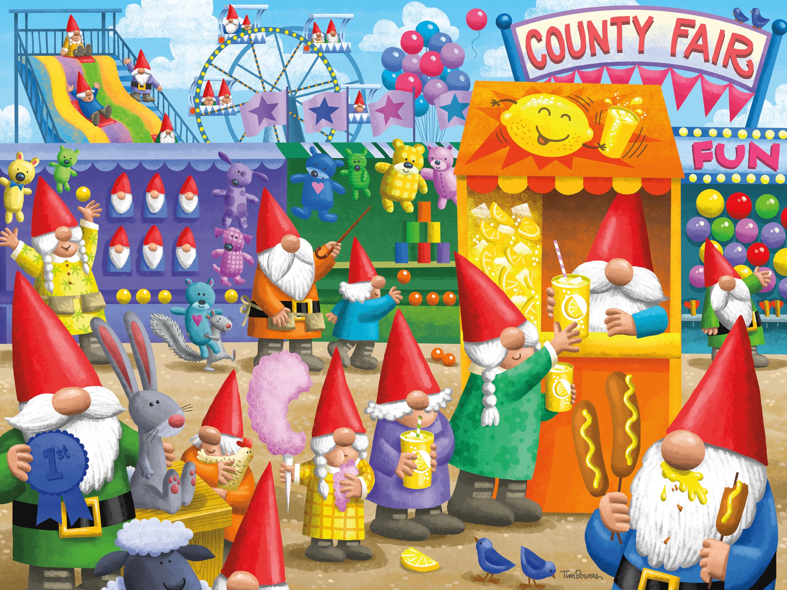 Rompecabezas Ceaco Gnome Sweet Gnome Gnome County Fair, 300 Piezas - Venta Internacional.